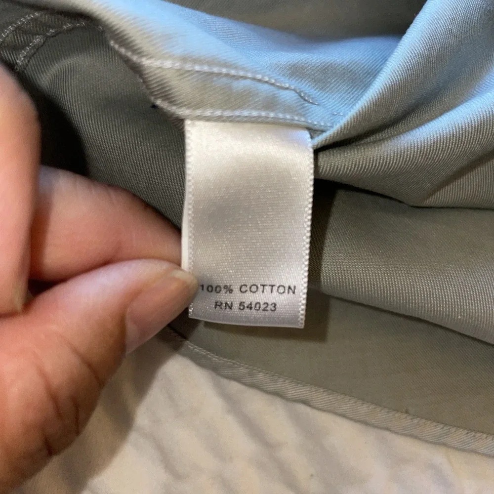 Banana Republic Men's Cotton Dress‎ Shirt Light Gray XL